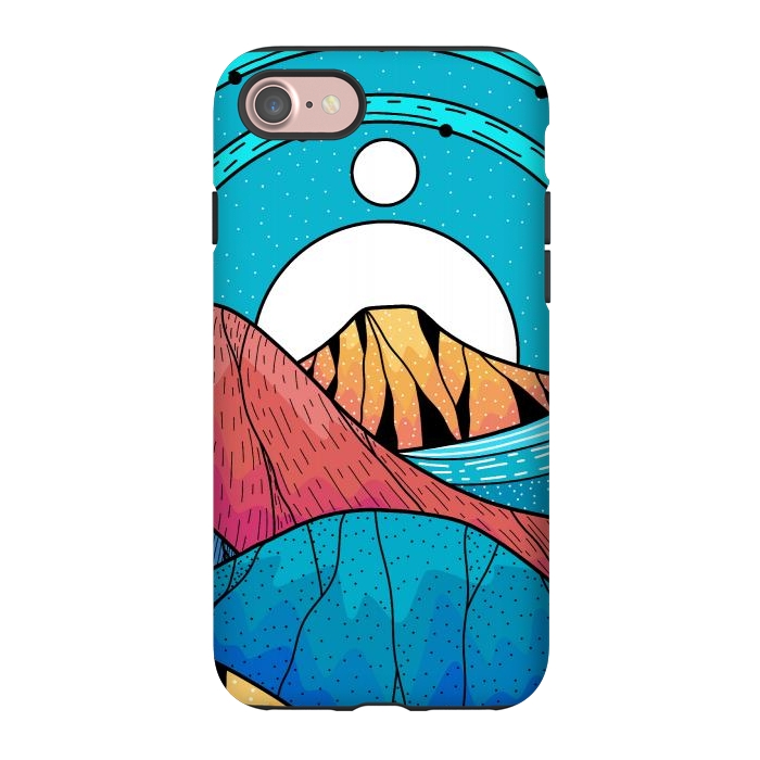 iPhone 7 StrongFit Blue sea hills by Steve Wade (Swade)