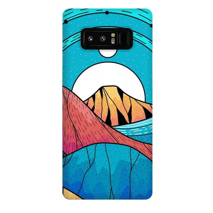 Galaxy Note 8 StrongFit Blue sea hills by Steve Wade (Swade)
