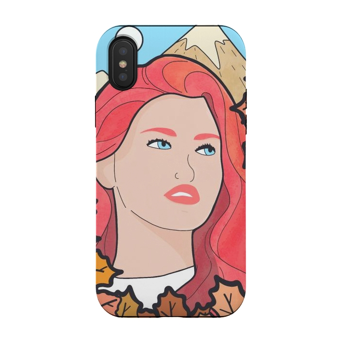 iPhone Xs / X StrongFit The autumn girl by Steve Wade (Swade)