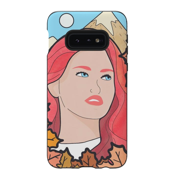 Galaxy S10e StrongFit The autumn girl by Steve Wade (Swade)