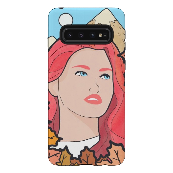 Galaxy S10 StrongFit The autumn girl by Steve Wade (Swade)