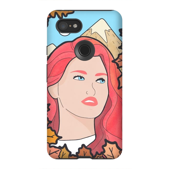 Pixel 3XL StrongFit The autumn girl by Steve Wade (Swade)
