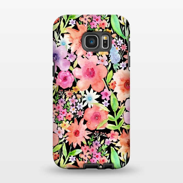 Galaxy S7 EDGE StrongFit Spring flowers at night by Julia Grifol