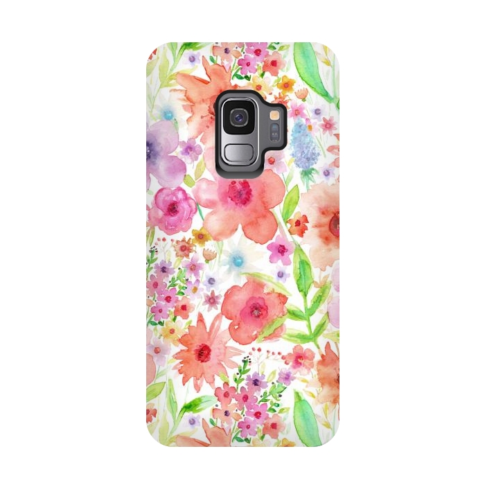 Galaxy S9 StrongFit Spring flowers by Julia Grifol