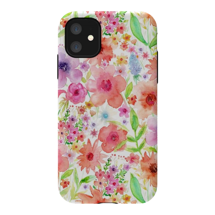 iPhone 11 StrongFit Spring flowers by Julia Grifol