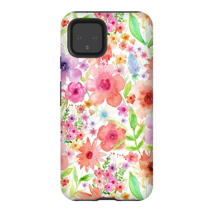 Pixel 4 StrongFit Spring flowers by Julia Grifol
