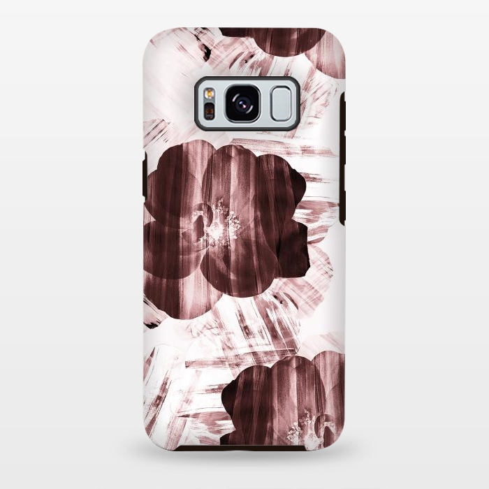 Galaxy S8 plus StrongFit Brushed dark pink rose petals by Oana 