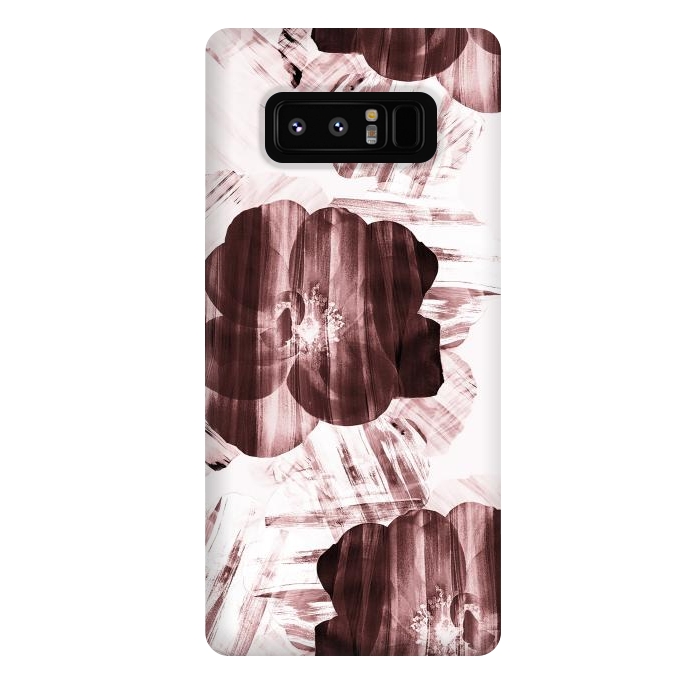 Galaxy Note 8 StrongFit Brushed dark pink rose petals by Oana 