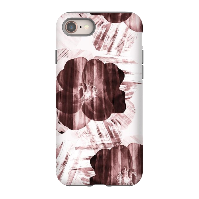 iPhone 8 StrongFit Brushed dark pink rose petals by Oana 