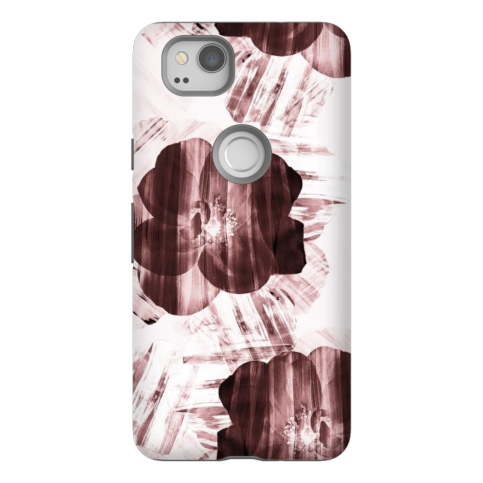 Pixel 2 StrongFit Brushed dark pink rose petals by Oana 