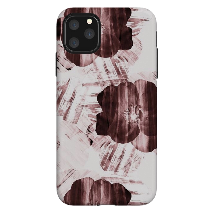 iPhone 11 Pro Max StrongFit Brushed dark pink rose petals by Oana 