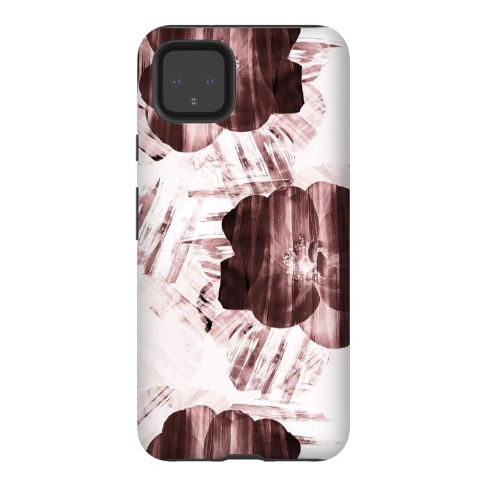 Pixel 4XL StrongFit Brushed dark pink rose petals by Oana 