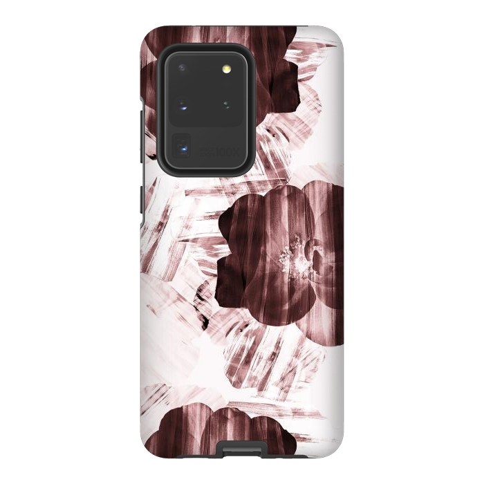 Galaxy S20 Ultra StrongFit Brushed dark pink rose petals by Oana 