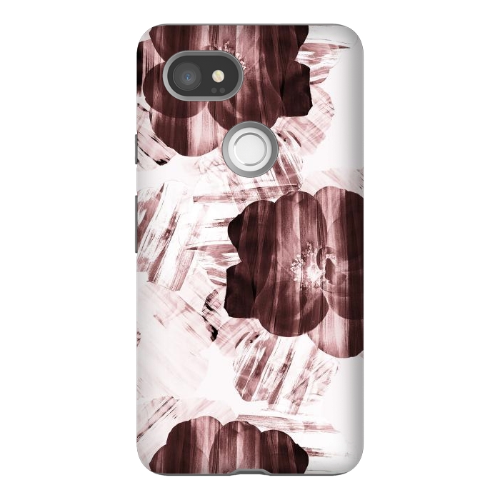 Pixel 2XL StrongFit Brushed dark pink rose petals by Oana 