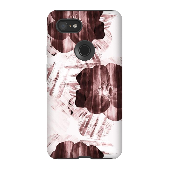 Pixel 3XL StrongFit Brushed dark pink rose petals by Oana 