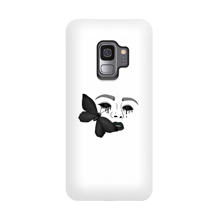 Galaxy S9 StrongFit Black tears by Jms