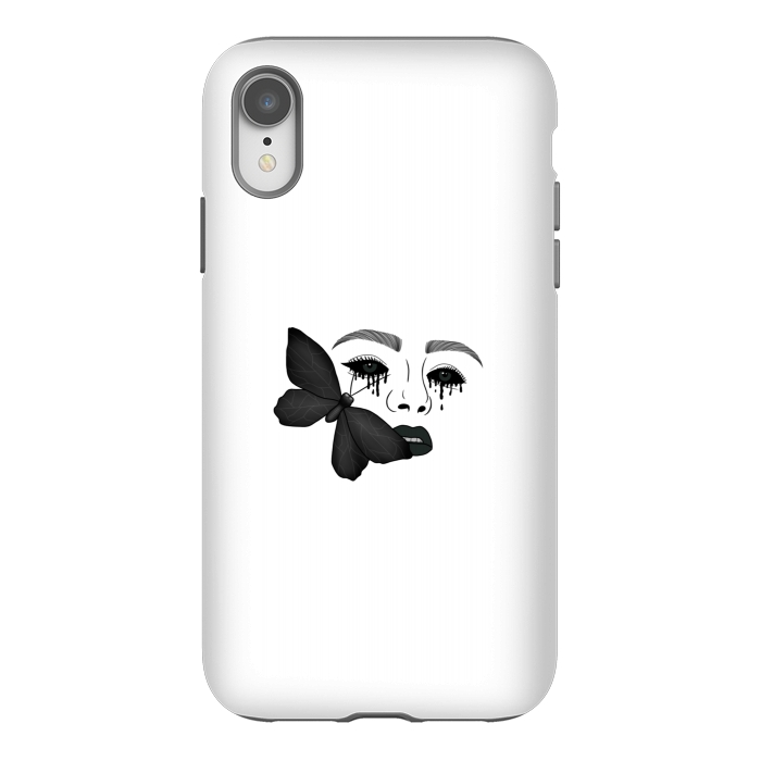 iPhone Xr StrongFit Black tears by Jms