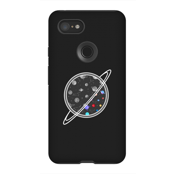 Pixel 3XL StrongFit Aesthetic planets by Jms