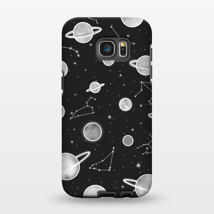 Galaxy S7 EDGE StrongFit Aesthetic black&white space by Jms