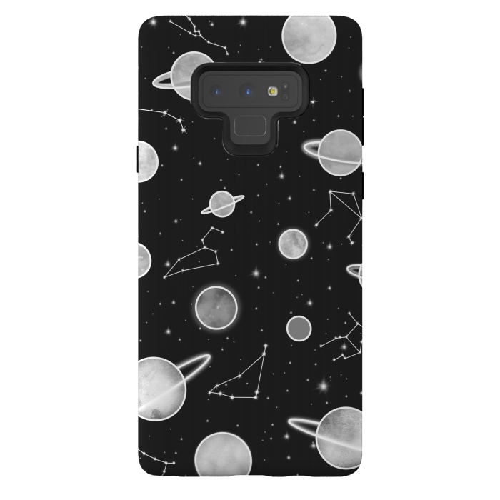 Galaxy Note 9 StrongFit Aesthetic black&white space by Jms