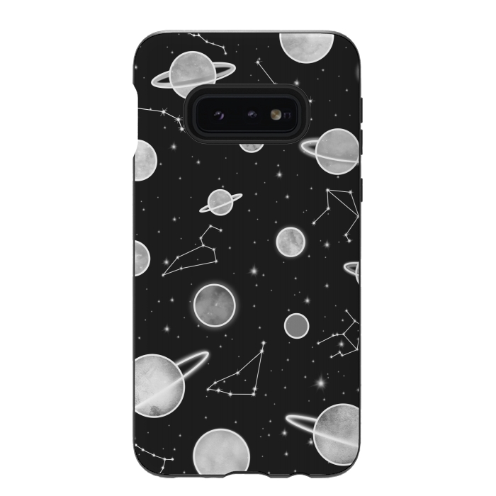 Galaxy S10e StrongFit Aesthetic black&white space by Jms
