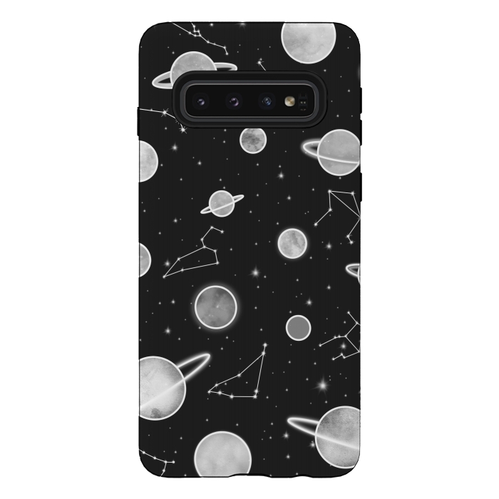 Galaxy S10 StrongFit Aesthetic black&white space by Jms