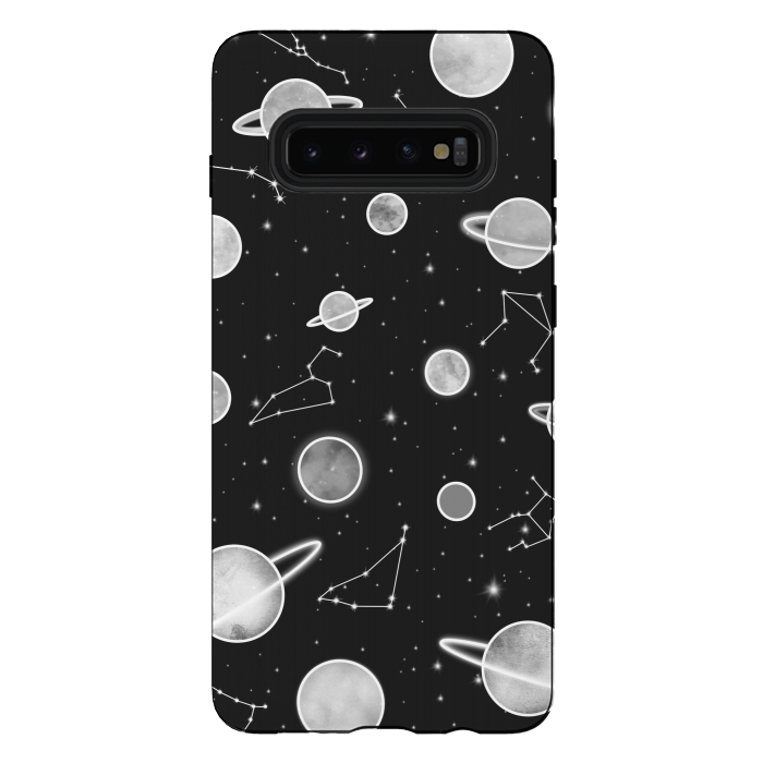 Galaxy S10 plus StrongFit Aesthetic black&white space by Jms