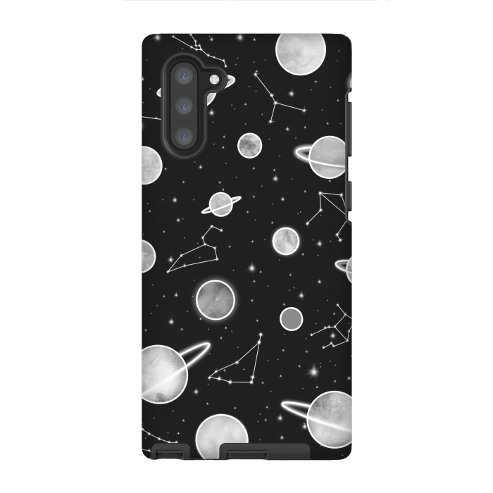 Galaxy Note 10 StrongFit Aesthetic black&white space by Jms