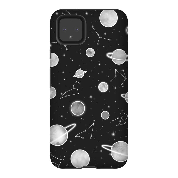 Pixel 4XL StrongFit Aesthetic black&white space by Jms