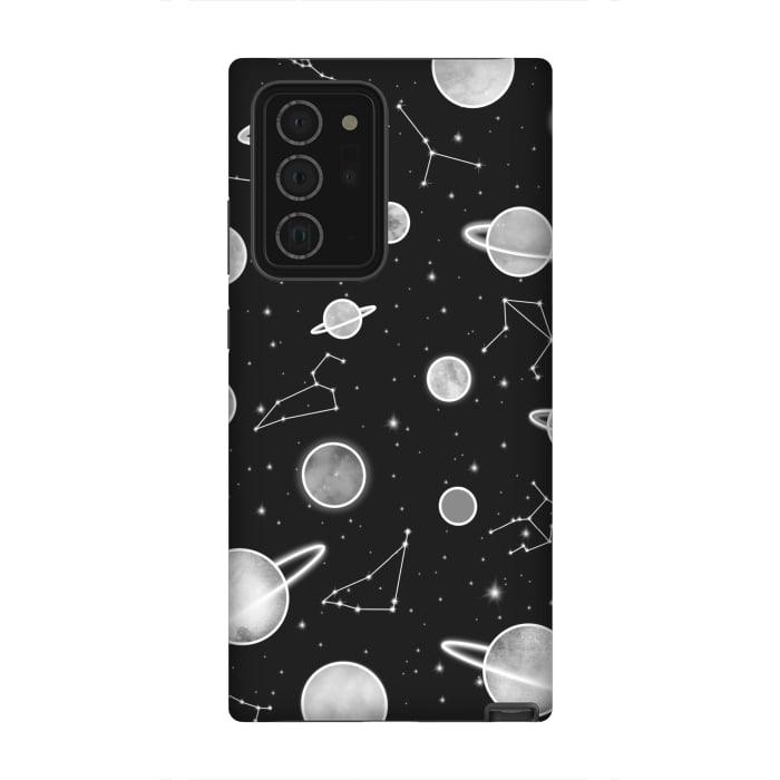 Galaxy Note 20 Ultra StrongFit Aesthetic black&white space by Jms