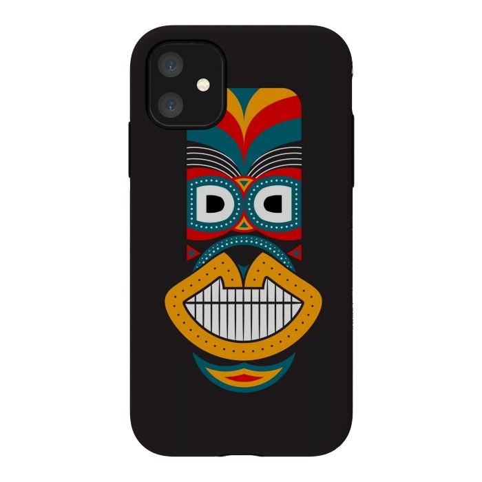 iPhone 11 StrongFit Colorful Tikki by TMSarts