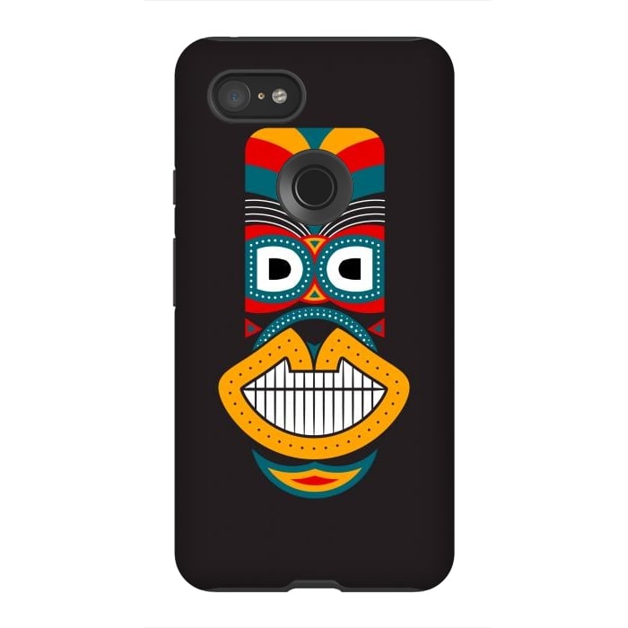 Pixel 3XL StrongFit Colorful Tikki by TMSarts