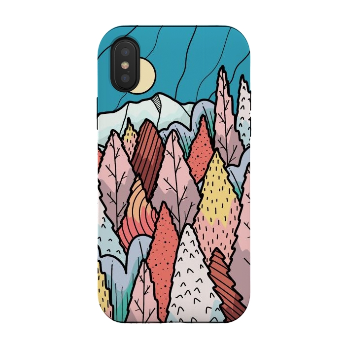 iPhone Xs / X StrongFit The hill behind a forest by Steve Wade (Swade)