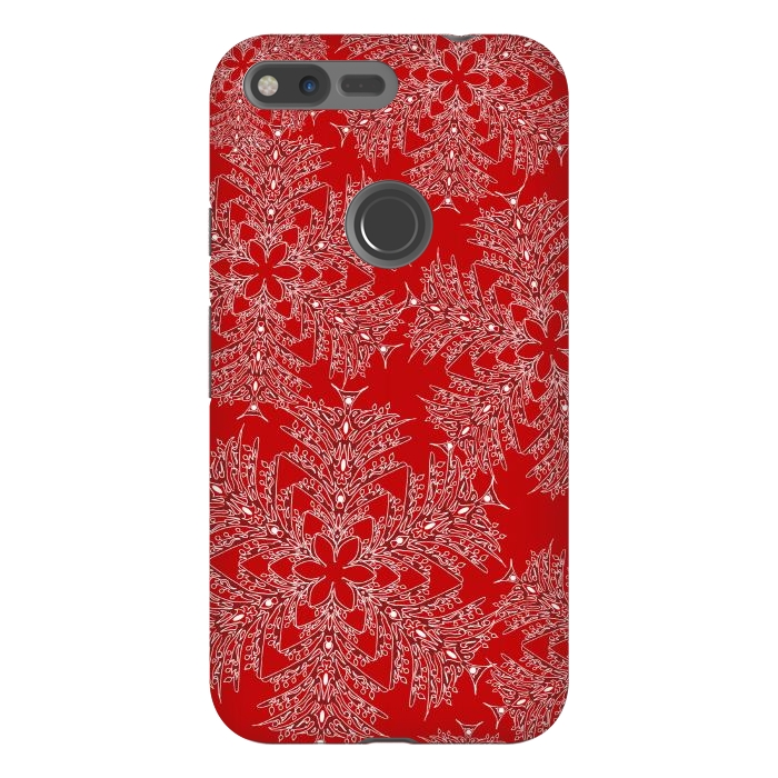 Pixel XL StrongFit Holiday Mandalas (Red/White) by Lotti Brown