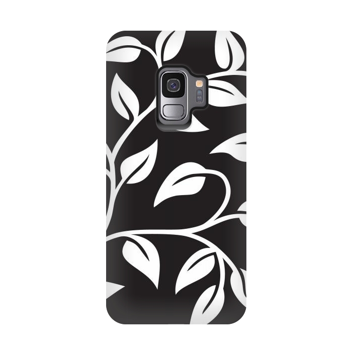 Galaxy S9 StrongFit White Leaves  by Winston