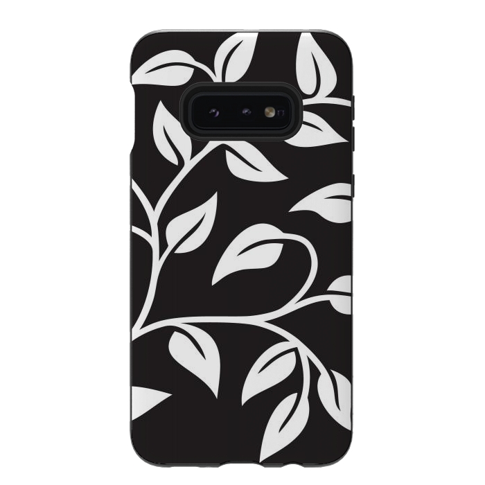 Galaxy S10e StrongFit White Leaves  by Winston