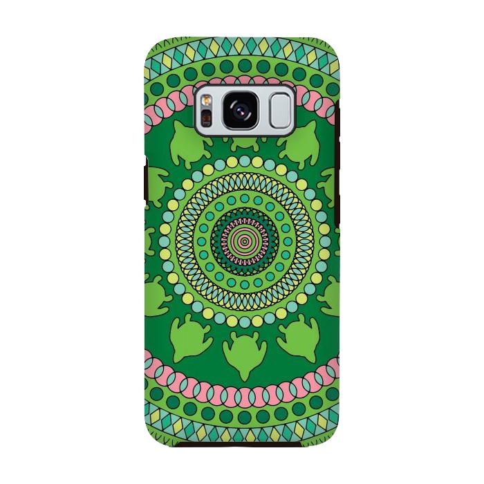 Galaxy S8 StrongFit Green mandala  by Winston