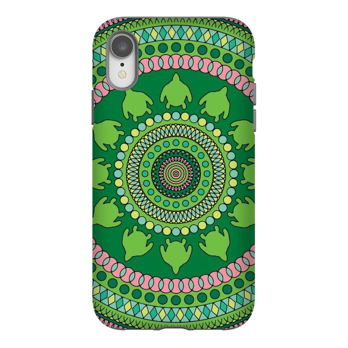 iPhone Xr StrongFit Green mandala  by Winston