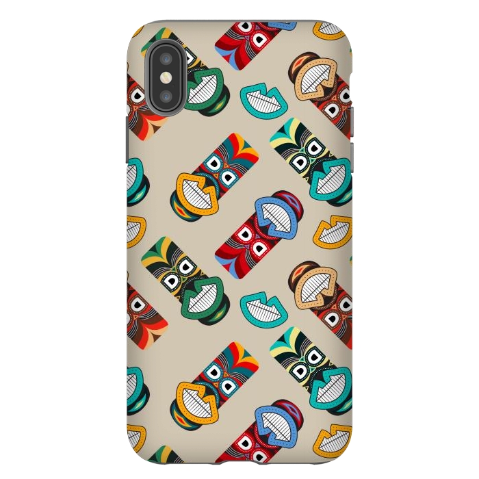 iPhone Xs Max StrongFit Ethnic Tikki Masks by TMSarts
