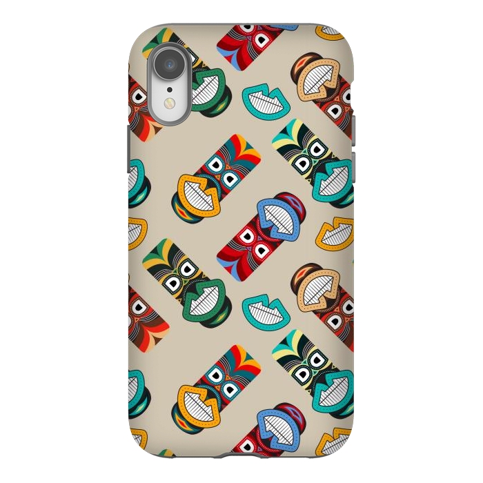 iPhone Xr StrongFit Ethnic Tikki Masks by TMSarts