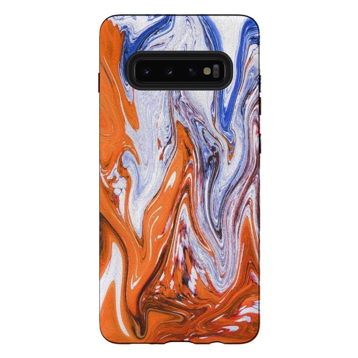 Galaxy S10 plus StrongFit Abstract Marble-III by Creativeaxle