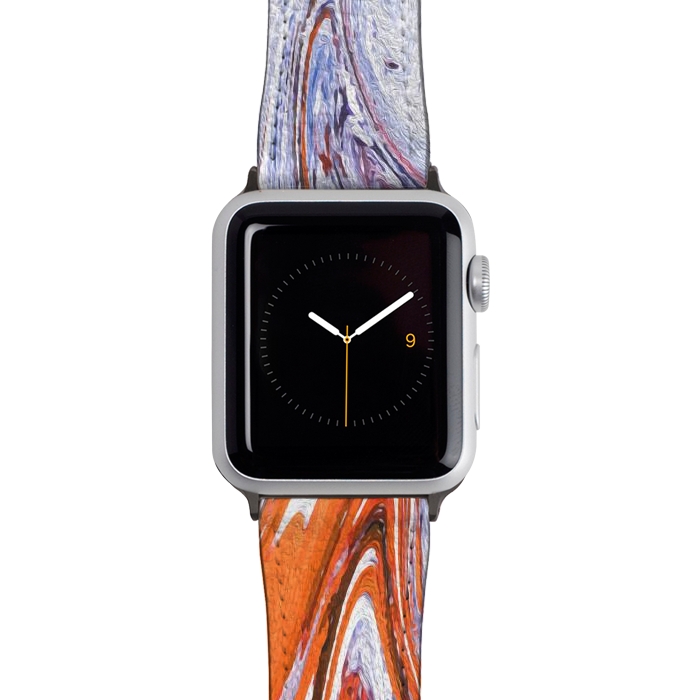 Watch 38mm / 40mm Strap PU leather Abstract Marble-III by Creativeaxle