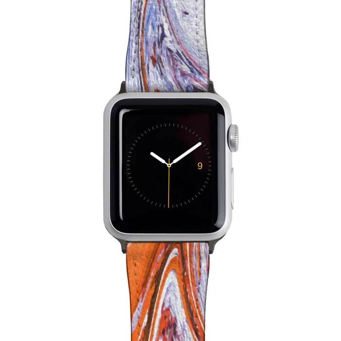 Watch 42mm / 44mm Strap PU leather Abstract Marble-III by Creativeaxle