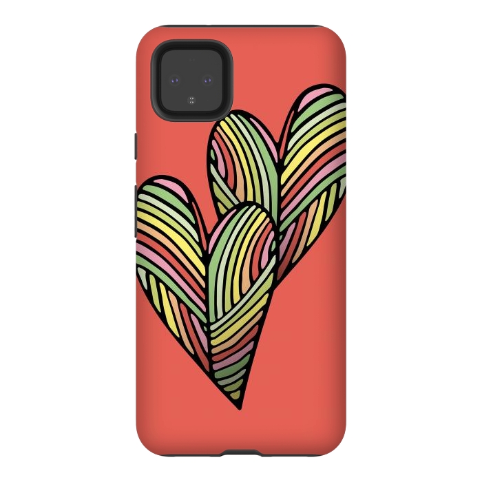 Pixel 4XL StrongFit Two Hearts by Majoih