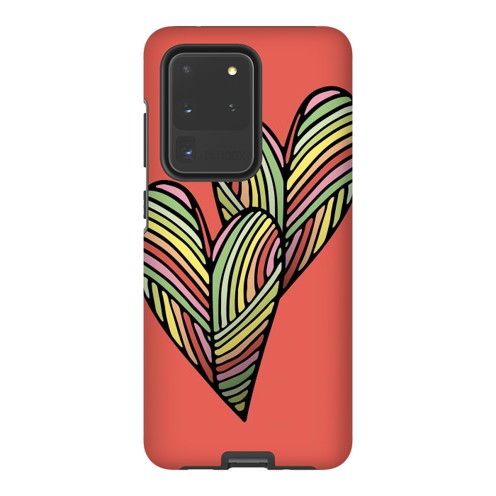 Galaxy S20 Ultra StrongFit Two Hearts by Majoih