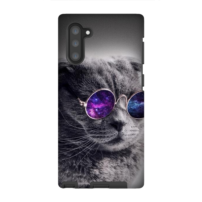 Galaxy Note 10 StrongFit Cat wearing sunglasses  by Winston