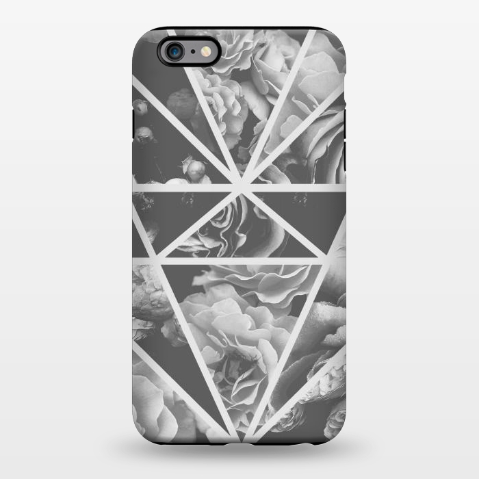 iPhone 6/6s plus StrongFit Gray rose petals geo collage by Oana 