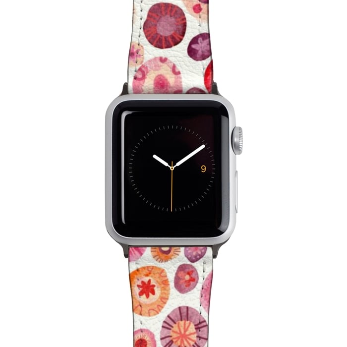 Watch 42mm / 44mm Strap PU leather All the Flowers by Nic Squirrell