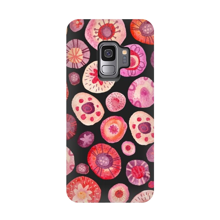 Galaxy S9 StrongFit All the Flowers Dark by Nic Squirrell