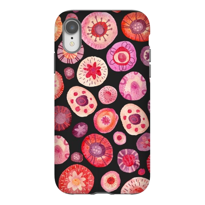 iPhone Xr StrongFit All the Flowers Dark by Nic Squirrell